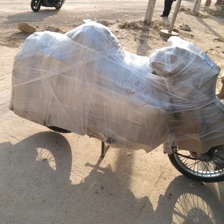 Furniture wrapped and protected for transportation